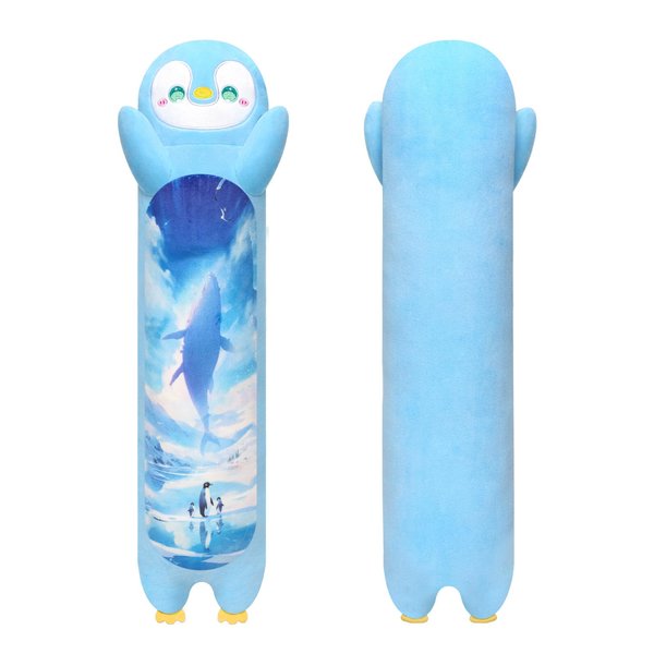 Mewaii Long Penguin Plush Body Pillow, Cute Penguin Stuffed Animals Soft Plushies, Penguin Squishy Big Cuddle Pillow Toys Gift for Girls (Penguin 20 Inches)