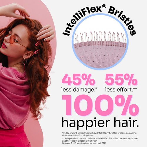 Wet Brush Original Detangling Brush, Purple (Reclaimed Romance) - Detangler Brush with Soft & Flexible Bristles - Detangling Brush for Curly Hair - Tangle-Free Brush for Straight, Thick, & Wavy Hair