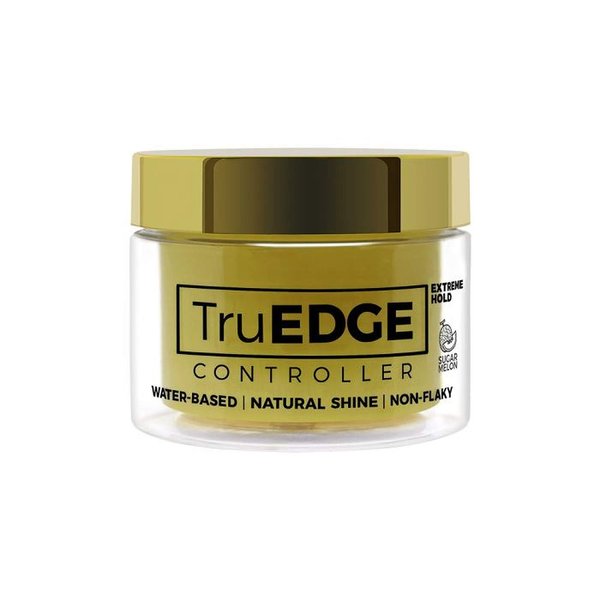 TruEDGE Controller Extreme Hold Water-Based Pomade - Ntaural Shine & Non-Flaky Scented Edge Control - Perfect for Hair-Braiding (Sugar Melon)