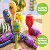 JOYIN 24 Mini Wooden Fiesta Maracas 6 Designs Noisemaker for Mexican Fiesta, Cinco De Mayo Party Favors, Musical Fun, Birthday Parties, Luau Party, Carnivals, Taco Tuesday Event
