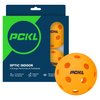 PCKL Optic Speed Pickleball Balls | Indoor & Outdoor | 4 Pack of Balls | Built to USAPA Specifications (Indoor Orange)