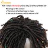 QUEENTAS Dreadlock Wigs for Black Women and Men Short Curly Big Afro Braided Wigs Faux Locs Twist Braiding Synthetic Wigs (Black to Brown)