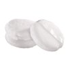 3PCS Women Lady Girls White Super Soft Plush Round Velour Loose Powder Puff with Ribbon Skin Care Facial Makeup Cosmetic Powder Puff - 3.15" Diameter