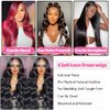 Slinsmei 13x6 Lace Front Wigs Body Wave Synthetic Hair Pre Plucked Heat Resistant Glueless Wigs for Women