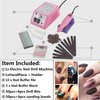 Electric Nail Drill Mpnetdeal Nail Drill Machine Nail File e File Drill Set Kit for Acrylic Nails Gel Nail Glazing Nail Drill Nail Art Polisher Sets Glazing Nail Drill Grinder Manicure Pedicure(Pink)