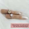 Silicone Practice Fingers for Acrylic Nails, Soft Nail Training Model Practice Finger, Flexible Nail Mannequin Finger for DIY Nails Practice（No. 3）
