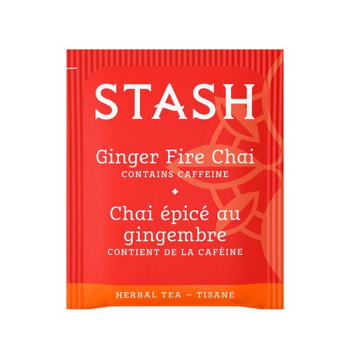 Stash Tea Ginger Fire Chai Herbal Tea - Caffeinated, Non-GMO Project Verified Premium Tea with No Artificial Ingredients, 18 Count (Pack of 6) - 108 Bags Total
