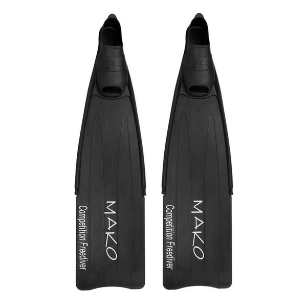 MAKO Spearguns Competition Freediving Spearfishing Scuba Diving Fins | Black (Size 10-11)