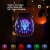 inrorans 3D Glass OWL Electric Wax Burner Wax Melter for Scented Wax Scented Wax Warmer Night Light for Home Decor…