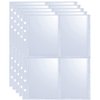 80 Pack 640 Pockets 6 Ring A5 Binder Sleeves,2.5x3.5 Inch Trading Card Sleeves,Double-Sided 4 Pocket Page Protector,Ultra-Clear Kpop Photocard Sheets,Card Sleeve Pages for Game Cards,Photocard