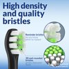 Brushmo Compact Replacement Toothbrush Heads Compatible with Philips Sonicare HX6072, Black 8 Pack