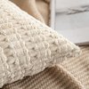 MIULEE Pack of 2 Corduroy Decorative Throw Pillow Covers 18x18 Inch Soft Boho Striped Pillow Covers Modern Farmhouse Home Decor for Spring Sofa Living Room Couch Bed Cream White