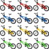 Gejoy 12 Pieces Finger Bikes Mini BMX Bike Mini Bicycle Toy Miniature Bike Figurine for Kids Adults Christmas Birthday Party Gifts Collections Decoration(Vintage Color)