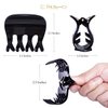 RC ROCHE ORNAMENT 6 Pcs Womens Plastic Jaw Claw Comb Clamp No Slip Grip Claws Strong Hold Interlocking Teeth Fashion Salon Beauty Girls Accessories Hair Clip, Medium Black