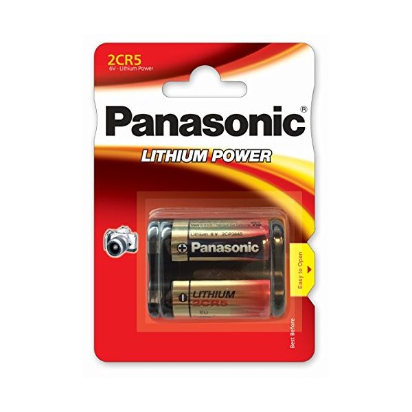Panasonic 2CR5 6 Volt Lithium Battery (245, DL245, EL2CR5)
