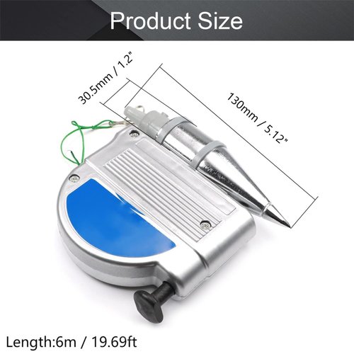 Utoolmart Magnetic Plumb Setter, 6M/20ft Magnetic Plumb Rite Setter Leveling Test Device Measure Tool, Used in Construction Can Automatically Stretch the Line and Quickly Stabilize the Plumbob, 1 Pcs