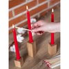 CANDWAX 10 inch Taper Candles Set of 4 - Dripless Taper Candles and Unscented Candlesticks - Perfect as Dinner Candles – Red Candles