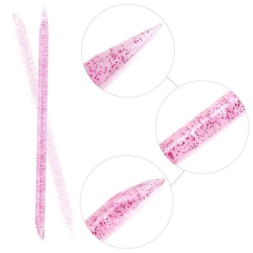 YSAFAI 500 PCS Disposable Nail Stick Cuticle Pusher bulk Nail Care Sticks Cuticle Manicure and Pedicure Stick for Fingernail Cleaning Cuticle Stick