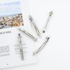 Cinaci 20 Pack 2.4 Inch / 3 Inch/ 4 Inch Blank Silver Metal DIY Craft French Barrettes Snap Hair Clips Pins for Women Girls Hair Accessories (4 Inch)