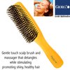 Giorgio Neon GION1O (7.75" Orange) Gentle Touch Detangler Hair Brush - Scalp Brush / Travel Brush Stimulates Hair Growth with Dual-Length Soft Nylon Bristles for Sensitive Scalps - Anti Static Brush