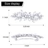WHAVEL 2PCS Pearl Hair Barrettes for Women, Pearl Hair Clips Rhinestone French Barrette Hair Clips Bridal Hair Pins Decorative Hair Accessories for Women Bride (Silver)