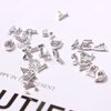 Letters Nail Charms for Acrylic Nails，52PCS Sliver Letters Nail Rhinestones Decoration,Nail Jewels Y2K Cute Accessories for Nail Art Supplies Manicure Craft DIY BBATT-HAPPY