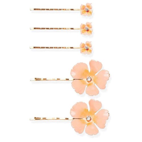 Fodattm 10PCS Fashion Flower Bobby Pin Hair Clips Wedding Bride Metal Hair Pins Side Clip for Women Lady (Pink)