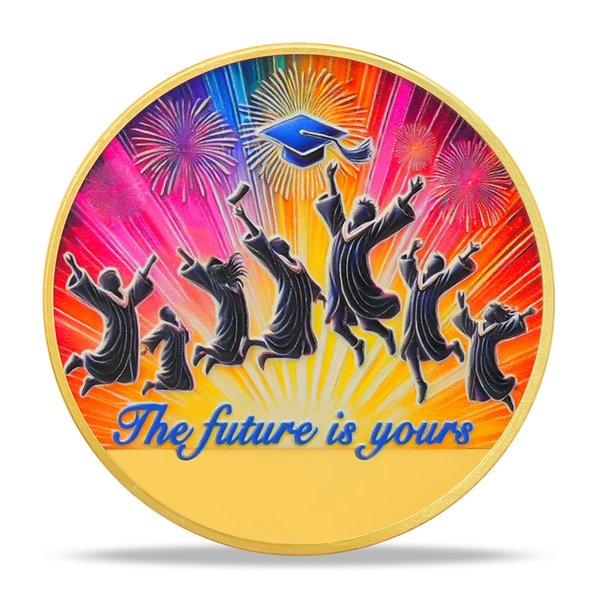 Graduation Cap Dawn Coin Congratulation on Your Graduation Milestone Commemorative Token Ideal Graduation Present for Students Completing Their Education Journey
