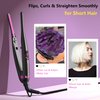 ORYNNE Small Flat Irons for Short Hair, 5s Ultra Fast Heat Up Pencil Flat Iron, Negative Ions Mini Flat Iron for Edges, 3/10'' Travel Mini Hair Straightener with Digital Temp Control, Easy to Use