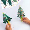 Mobiusea Creation Christmas Party Favors | Make a Tree Stickers | 40 pcs Christmas Crafts for Kids Bulk | 4 x 6 inch | Clear Christmas Tree and Ornament Decorating Craft Sticker Set