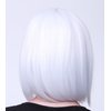 SWACC 11” Women Short Straight Synthetic Bob Wig Candy color Cosplay Wig Anime Costume hairpiece for Party with Wig Cap (White-12)