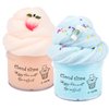 2 Pack Cloud Slime Kit, DIY Stress Relief Toy Scented Slime with Cute Slime Fun Charms, Kids Party Favors Slime Putty Toys, Birthday Gift(Apricot & Blue)