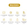 RG35XX Handheld Game Console Support Linux Garlic OS HDMI and TV Output 3.5 Inch IPS Screen 64G TF Card 6800+ Classic Games 2600mAh Battery (RG35XX-white+bag)