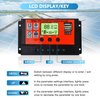 HaeKap 100A PWM Solar Panel Regulator Charge Controller with Temperature Display, Light Control + Delay Control, Auto Focus Tracking 12/24V Dual USB Output