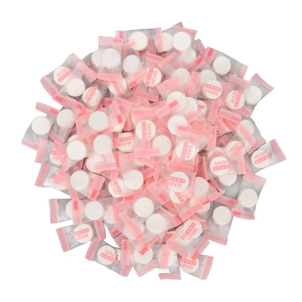 100pcs Compressed Facial Mask Sheet, Disposable Pure Cotton Facial Mask Sheets for Skin Care DIY Facial Wrapped Paper for Home Beauty Salon