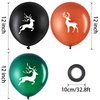 Elk Buck Deer Party Balloons Set, Includes 48 Pieces Woodland Latex Deer Balloon and 2 Rolls Black Band for Deer Party Favor Supplies Decoration Lumberjack Camo