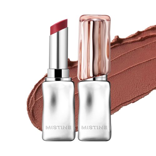 Mistine Lipstick Thai Latte Sheer Creamy Rouge Velevt Matte Lipstick for Women Non-sticky Lipstick C01 Rainy Iced Coffee 0.123oz 1 Count