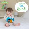 KIDS PREFERRED Sesame Street Cookie Monster On The Go Activity Toy with Silicone Teether for Newborns