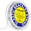 FANDAMEI 1mm Elastic Bracelet String Cord, Crystal Stretch Bead Cord for Bracelets Jewelry Making, Clear Stretchy Elastic String for Beading, Transparent Thread for Bracelet Necklace Making