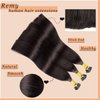 I Tip Human Hair Extensions,Real Hair I-Tip Extensions Keratin Bond Hair Extensions,100g 1g/Strand 20inches #2 Dark Brown Human Hair I Tip Extensions for Women