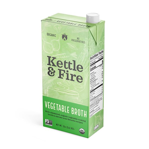 Kettle & Fire Organic Vegetable Broth, 32 OZ