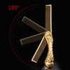 Foldable Hairstyling Brush Zinc Alloy Prevent Static Pocket Mini Men Oil Hair Comb Hairdressing Comb Portable Suitable for Home Hair Salon or Travel(Gold)
