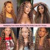 P4/27 Highlight Human Hair Bundles Deep Wave Bundles Human Hair 18 20 22Inch Human Hair Deep Wave Human Hair Bundles Ombre Brown Bundles Human Hair Double Weft Hair Extensions (P4/27-DP-18 20 22)