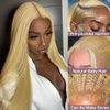 FNSD 20 Inch Honey Blonde Wig Human Hair #27 Color Straight Lace Front Wigs 13x4 Honey Blonde HD Lace Front Wig Human Hair 150 Density Glueless Straight Blonde Wigs Pre plucked With Baby Hair