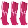 3pair Compression Socks Men Women Circulation 8-15mmHg Medical Nurse Run Pink SM
