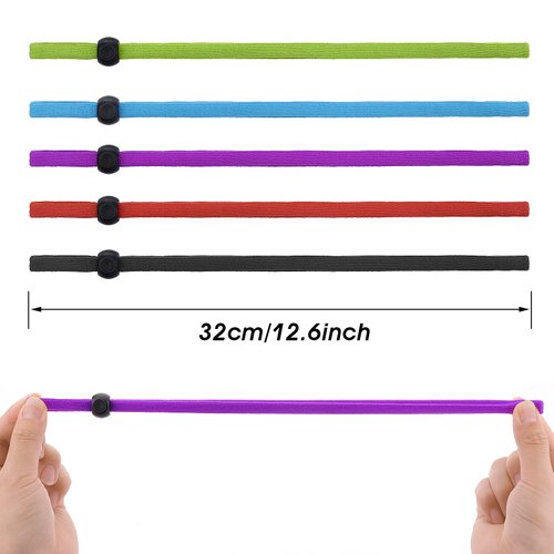 Yolev 5 PCS Adjustable Eyeglass Strap, Sunglasses Strap, Sports Glasses Band, Eye Glasses String Strap Around the Neck for Kids and Adult