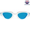 Arena Unisex Adult The One Swim Goggles for Men and Women Watertight Fit Orbit-Proof Seals Anti-Fog Coated Non-Mirror Lens, Light Blue/White/Blue