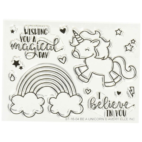 Avery Elle Clear Stamp Be A Unicorn