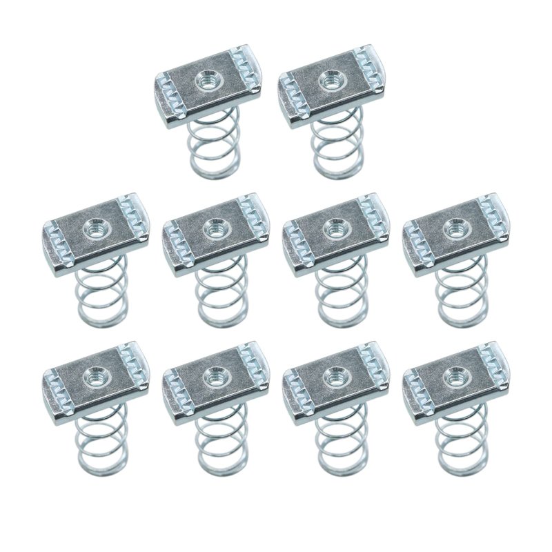 Strut Channel Nuts, 1/4-20 Spring Channel Nuts with Zinc Electroplate ...