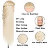 DANSEE Mannequin Head Hair Styling 28" Training Head Manikin Cosmetology Doll Head Synthetic Fiber Hair with DIY Braiding Set+ Free Table Clamp (613)